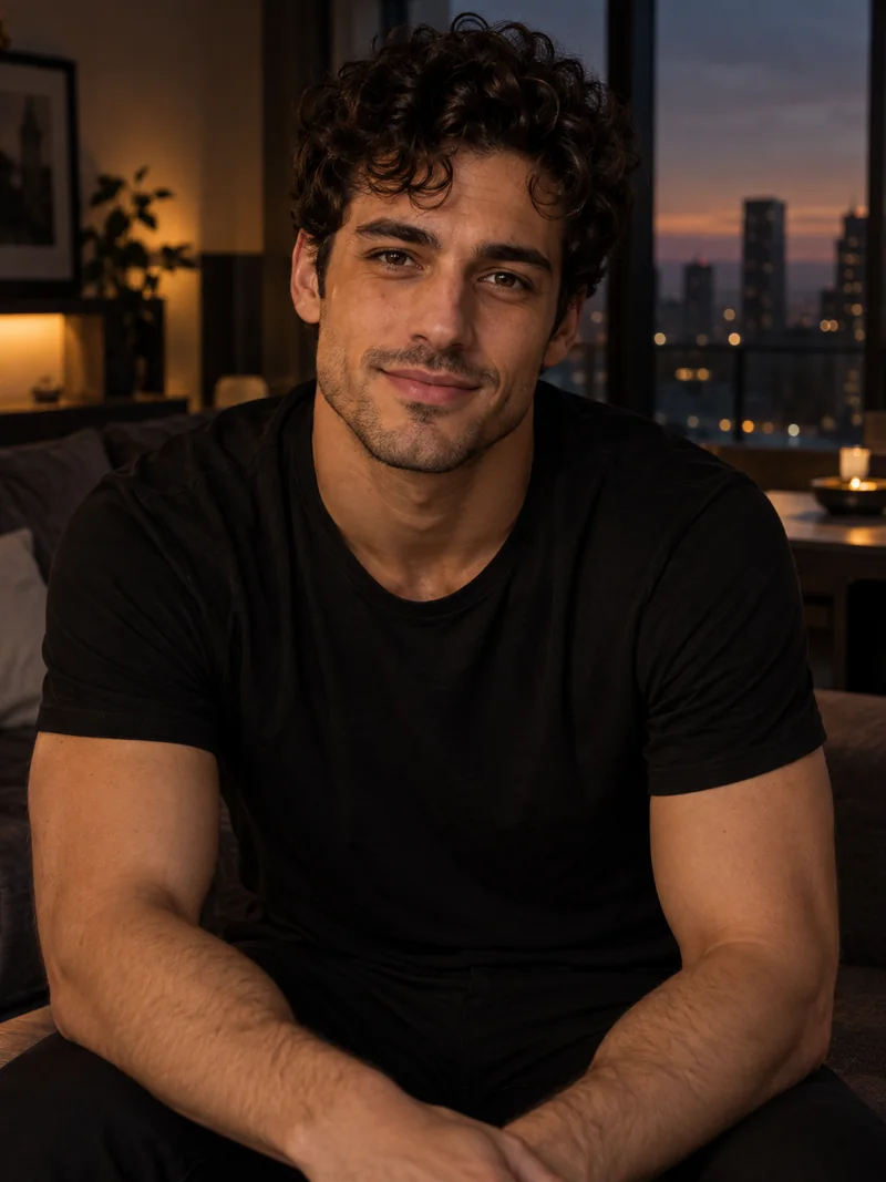 AI-generated editorial portrait of Kai, 28, a fictional adult character