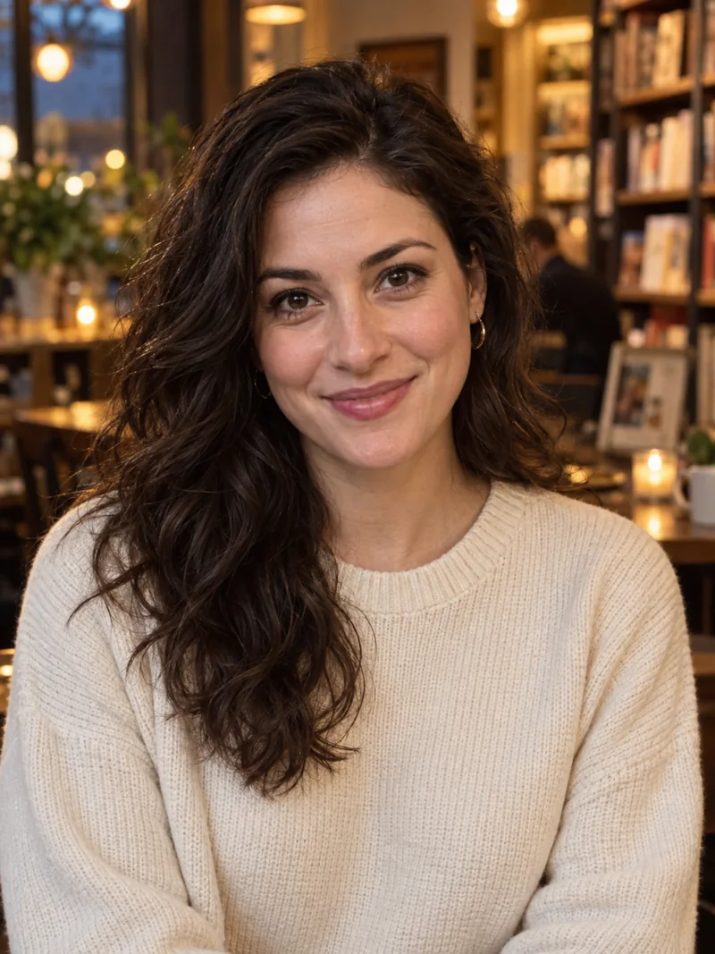 AI-generated portrait of a fictional adult woman